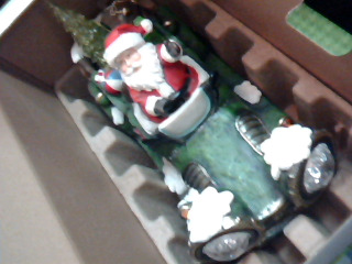 聖誕老人吉普車擺飾