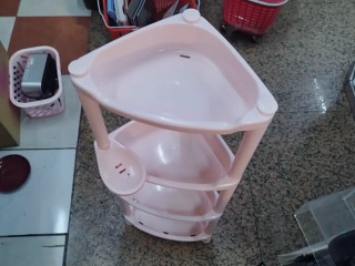 粉色三角置物架