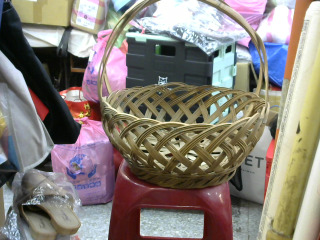 大早期手編竹籃