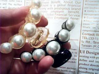 全新韓系珍珠抓夾 單售