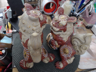 陶獅 一對