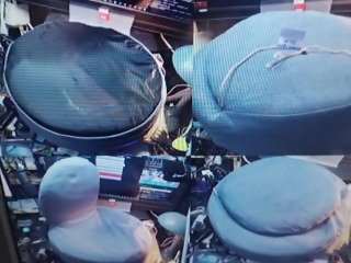 藍色圓形懶骨頭