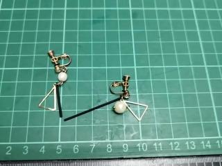 珍珠幾何耳夾