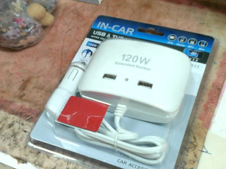 2孔USB+1分3車充