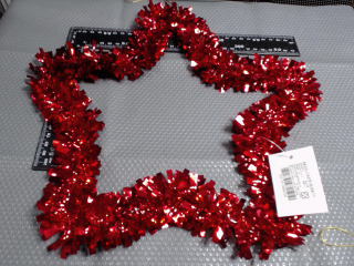 聖誕金蔥星星花環