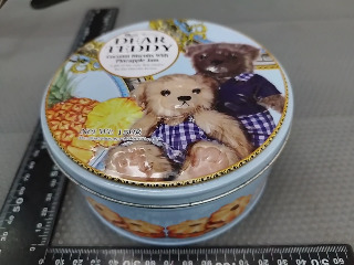 泰迪熊圓形鐵盒