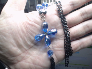 水晶十字架汽車吊飾