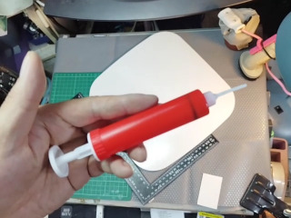 紅白色手動打氣