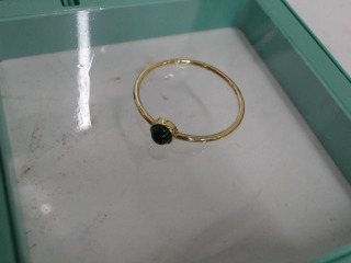 天然玉18K金戒指