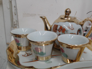 早期塗金龍鳳杯組