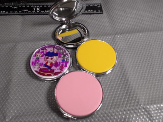 LABUBU圓形隨身雙面化妝鏡流沙鏡