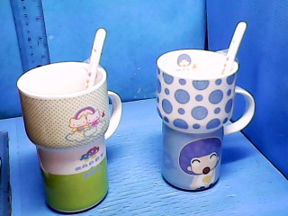 瓷杯+湯匙-單售