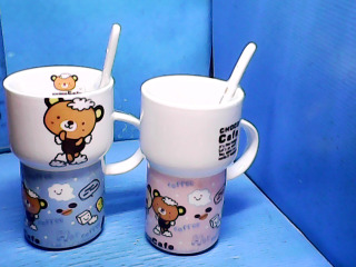 瓷杯+湯匙-單售