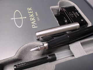 派克鋼筆鋁桿霧黑