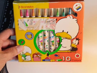 鴨子圖案彩虹筆