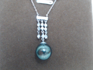 天然大溪地黑珍珠項鍊