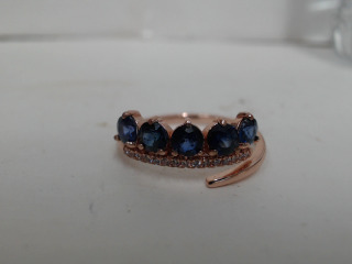 天然純銀藍寶石戒指