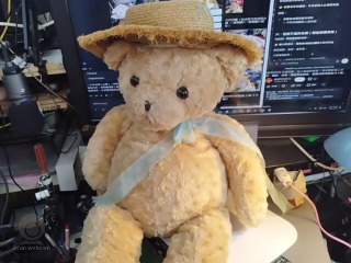 草帽藍帶泰迪熊