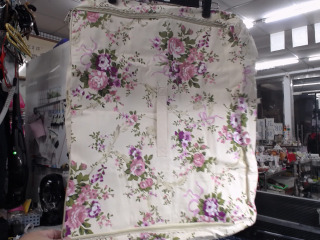 優雅紫牡丹棉麻袋子