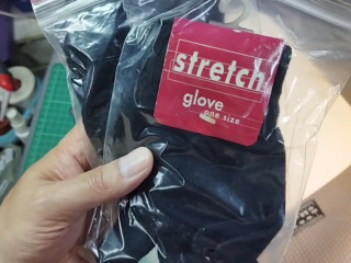 彈性保暖黑色手套