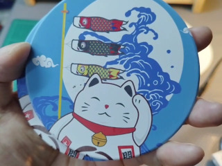 招財貓圓形珪土墊