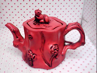 紅精緻茶壺