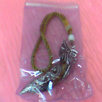 銀色祥龍牙掛飾