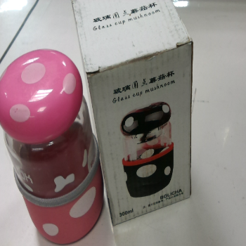 玻璃圓點磨菇杯-單售